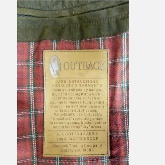 Outback Trading Company Men XXL Overlander Jacket Oilskin Wax Canvas Bronze 2161 - Picture 16 of 16